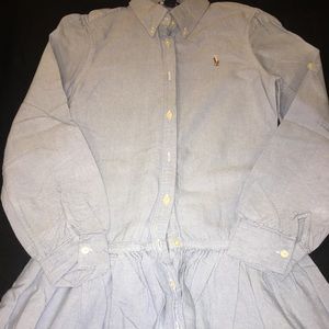 Girls size 14 blue chino Ralph Lauren Dress